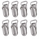 10mm Silver Snap Clip-On Holders with Ring - (Pack of 10)